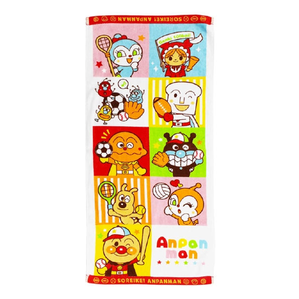 アンパンマン フェイスタオル ミックスカラー スポーツ